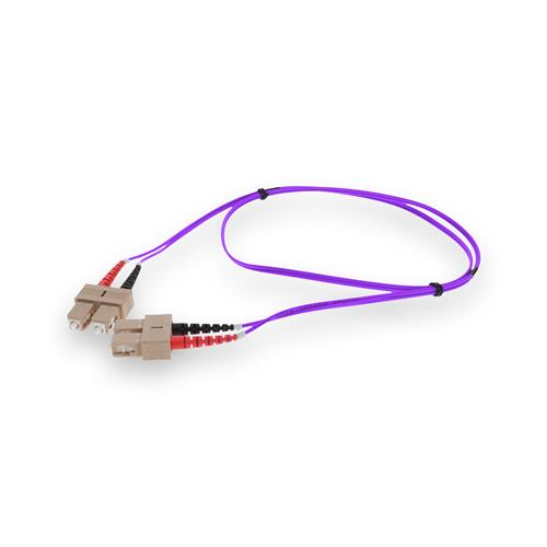Picture of 5m SC to SC Purple OM4 Duplex OFNR (Riser-Rated) Fiber Patch Cable