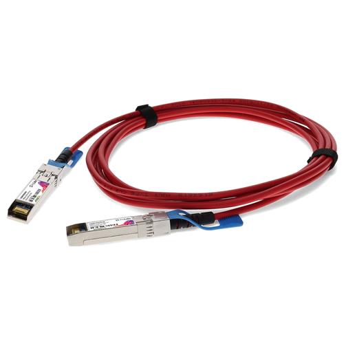 Picture of Cisco SFP-H10GB-CU3M to Intel XDACBL3M Compatible TAA Compliant 10GBase-CU SFP+ to SFP+ Direct Attach Cable (Passive Twinax, Red, 3m)