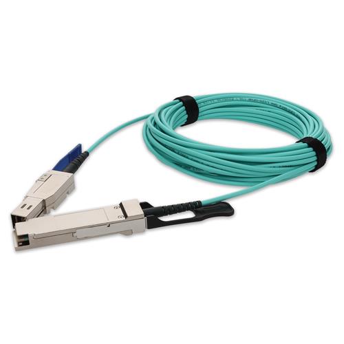 Picture of 15m SFF-8644 HD Male to QSFP+ Male Active Optical Storage Cable