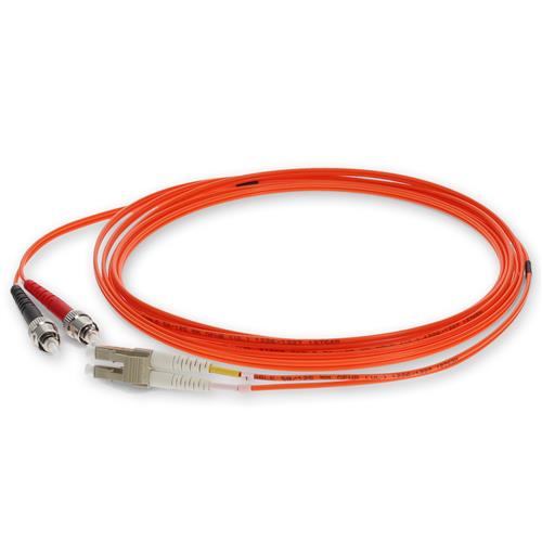 Picture of 0.5m ST to LC Orange OM2 Duplex OFNR (Riser-Rated) Fiber Patch Cable