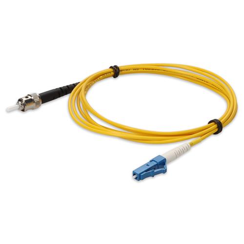 Picture of 0.5m ST to LC Yellow OS2 Simplex OFNP (Plenum-Rated) SMF Fiber Patch Cable