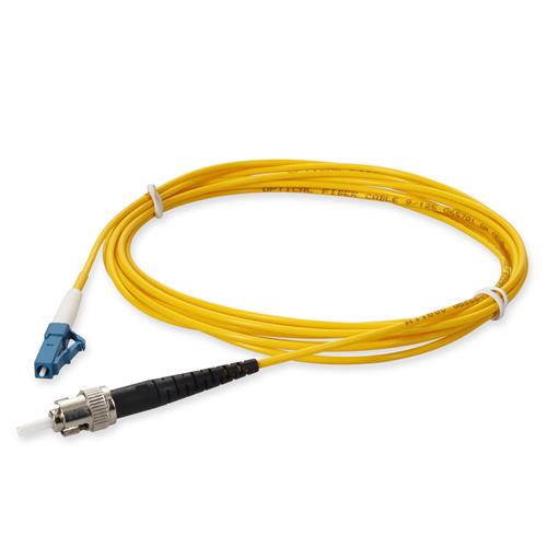 Picture of 0.5m ST to LC Yellow OS2 Simplex OFNR (Riser-Rated) SMF Fiber Patch Cable