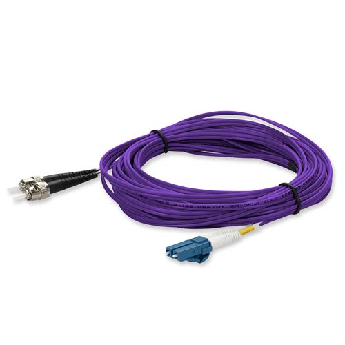 Picture of 10m ST to LC Purple OS2 Duplex OFNR (Riser-Rated) SMF Fiber Patch Cable