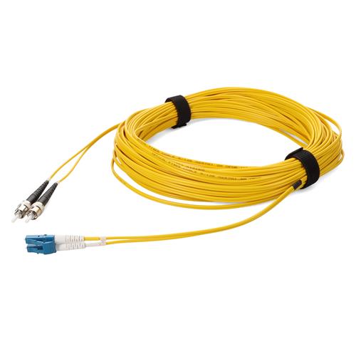 Picture of 12m ST to LC Yellow OS2 Duplex OFNR (Riser-Rated) TAA SMF Fiber Patch Cable
