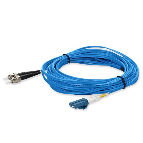 Picture of 1m ST to LC Blue OS2 Duplex OFNR (Riser-Rated) SMF Fiber Patch Cable