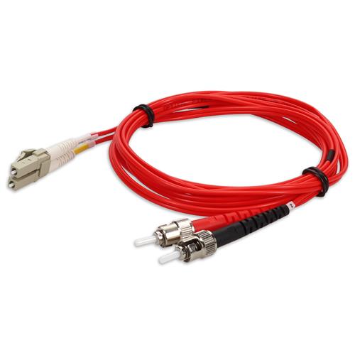 Picture of 3m ST to LC Red OM2 Duplex OFNR (Riser-Rated) Fiber Patch Cable