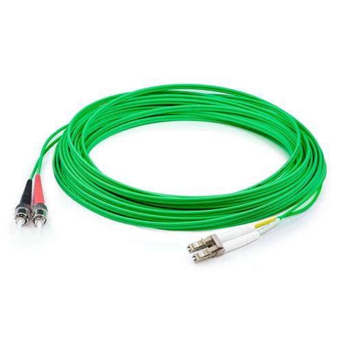 Picture for category 3m ST to LC Green OM1 Duplex OFNP (Plenum-Rated) MMF Fiber Patch Cable