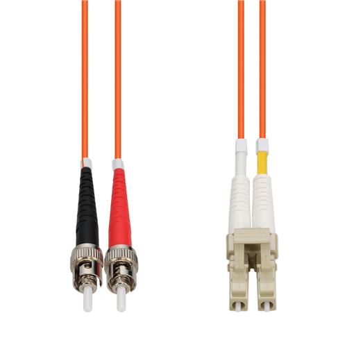 Picture of 80m ST to LC Orange OM1 Duplex OFNP (Plenum-Rated) MMF Fiber Patch Cable