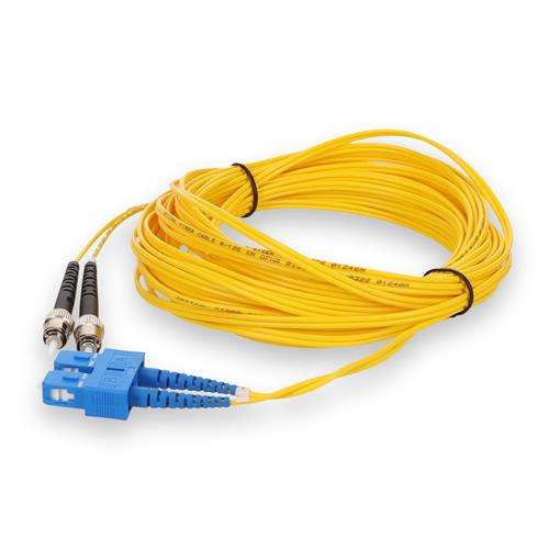 Picture of 2m ST to SC Yellow OS2 Duplex OFNR (Riser-Rated) SMF Fiber Patch Cable