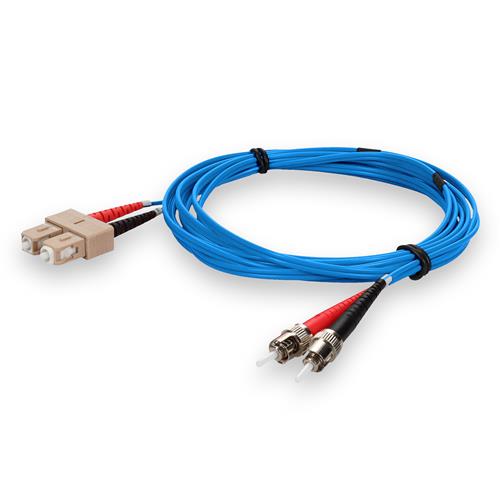 Picture of 3m ST to SC Blue OM1 Duplex OFNR (Riser-Rated) MMF Fiber Patch Cable