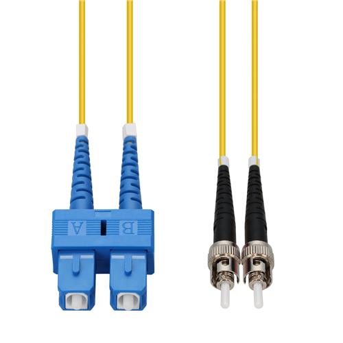 Picture of 50m ST to SC Yellow OS2 Duplex OFNR (Riser-Rated) SMF Fiber Patch Cable