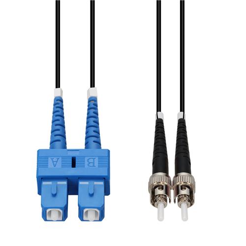 Picture of 7m ST to SC Black OS2 Duplex Armored SMF Fiber Outdoor Patch Cable