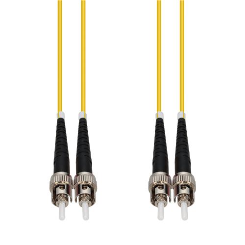 Picture of 100m ST to ST Yellow OS2 Duplex OFNP (Plenum-Rated) SMF Fiber Patch Cable