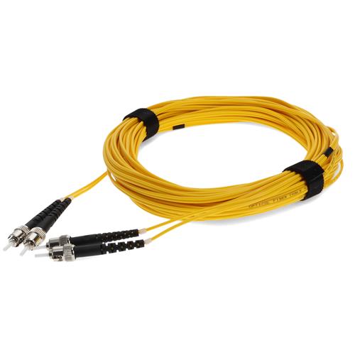 Picture of 15m ST to ST Yellow OS2 Duplex OFNR (Riser-Rated) TAA SMF Fiber Patch Cable