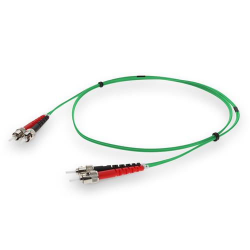 Picture of 1m ST to ST Green OM1 Duplex OFNR (Riser-Rated) MMF Fiber Patch Cable