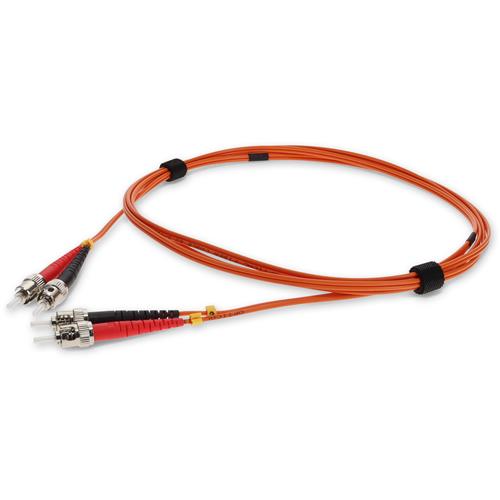 Picture of 1m ST to ST Orange OM1 Duplex OFNP (Plenum-Rated) MMF Fiber Patch Cable with 2mm Per Strand OD