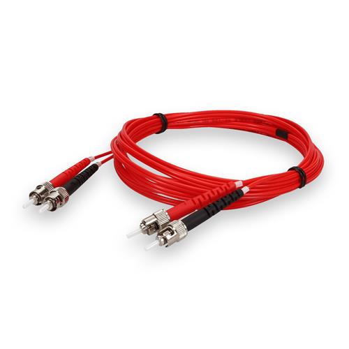 Picture of 3m ST to ST Red OM2 Duplex OFNR (Riser-Rated) Fiber Patch Cable