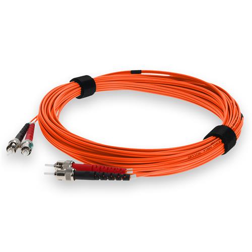 Picture of 5m ST to ST Orange OM3 Duplex OFNR (Riser-Rated) Fiber Patch Cable