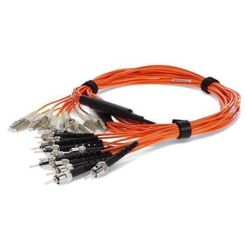 Picture of 3m 12xST to 12xLC Orange OM1 OFNR (Riser-Rated) Fiber Trunk Cable