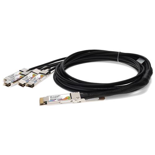 Picture of Arista Networks® CAB-D-4Q-400G-3M Compatible TAA 400GBase-CU QSFP-DD 400G to 4xQSFP56 100G PAM-4 Direct Attach Cable (Passive Twinax, 3m)