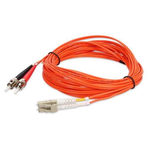 Picture of 10m ST to LC Orange OM1 Duplex OFNR (Riser-Rated) MMF Fiber Patch Cable