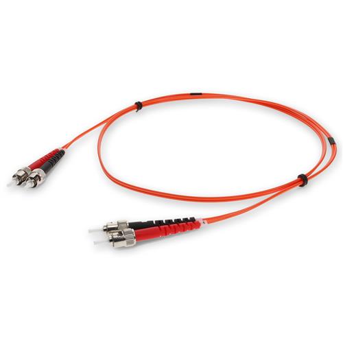 Picture of 2m ST to ST Orange OM1 Duplex OFNR (Riser-Rated) MMF Fiber Patch Cable