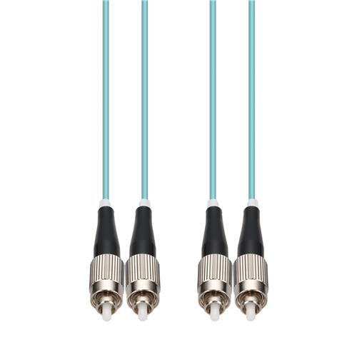 Picture of 3m FC to FC Aqua OM4 Duplex OFNR (Riser-Rated) Fiber Patch Cable