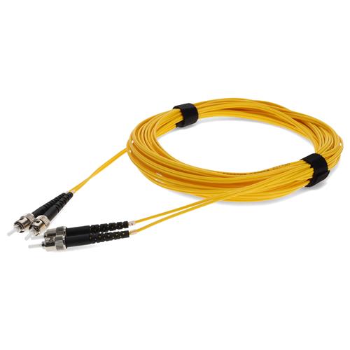 Picture of 2m ST to ST Yellow OS2 Duplex OFNR (Riser-Rated) SMF Fiber Patch Cable