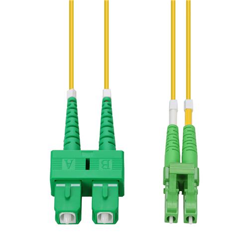 Picture of 2m ASC to ALC Yellow OS2 Duplex OFNR (Riser-Rated) SMF Fiber Patch Cable