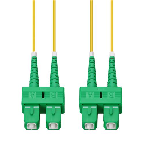 Picture of 1m ASC to ASC Yellow OS2 Duplex OFNR (Riser-Rated) SMF Fiber Patch Cable