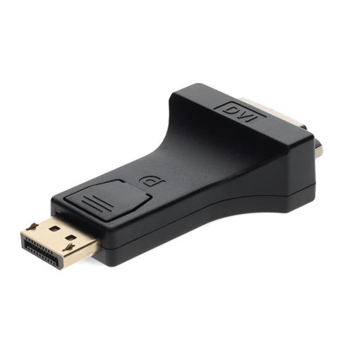 Picture of DisplayPort 1.2 Male to DVI-I (29 pin) Female Black Adapter Which Requires DP++ For Resolution Up to 2560x1600 (WQXGA)