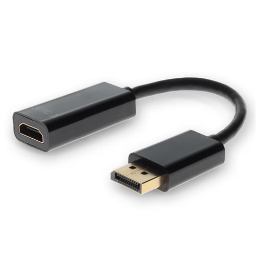 Picture of 8in DisplayPort 1.2 Male to HDMI 1.3 Female Black Adapter Cable Which Requires DP++ For Resolution Up to 1080x1920(FHD) at 60hz
