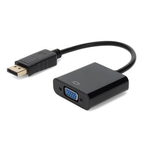 Picture of DisplayPort 1.2 Male to VGA Female Black Adapter Which Requires DP++ For Resolution Up to 1920x1200 (WUXGA)