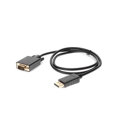 Picture of 3ft DisplayPort 1.2 Male to VGA Male Black Cable For Resolution Up to 1920x1200 (WUXGA)