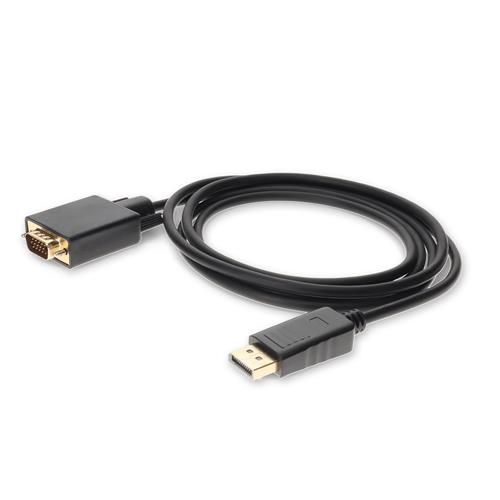Picture of 6ft DisplayPort 1.2 Male to VGA Male Black Cable For Resolution Up to 1920x1200 (WUXGA)