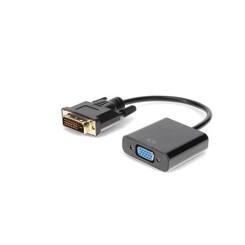 Picture of DVI-D Single Link (18+1 pin) Male to VGA Female Black Active Adapter For Resolution Up to 1920x1200 (WUXGA)
