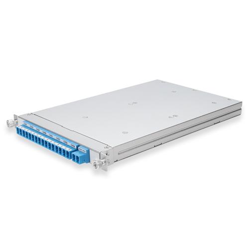 Picture of 8 Channel DWDM MUX CARTRIDGE, Channels 42, 44, 47, 49, 52, 54, 57, and 59, with Pass Ports (Bidirectional Transmission using Single Fiber)