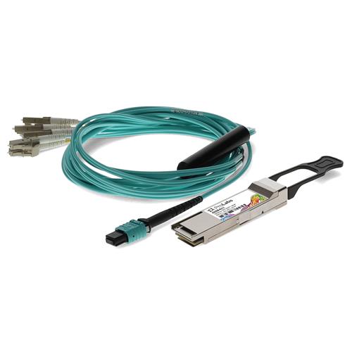 Picture of HP® JG325B Compatible TAA Compliant 40GBase-SR4 QSFP+ Transceiver (MMF, 850nm, 1m, MPO, DOM)