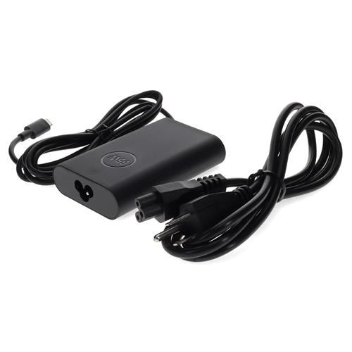 Picture of Dell® LA65NM170 Compatible USB 3.1 (C) Male to NEMA 5-15P Male 65W 20V at 3.25A Black USB-C Laptop Power Adapter and Cable