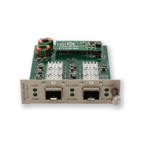 Picture of 10G OEO Converter (3R Repeater) with 2 Open SFP+ Slots Media Converter Card for our rack or Standalone Systems