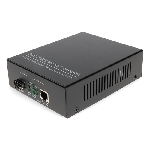 Picture of 10/100/1000Base-TX(RJ-45) to Open SFP Port POE Media Converter