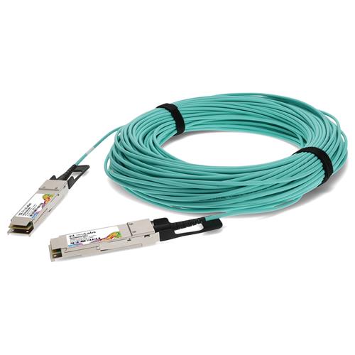 Picture of Mellanox® MC2206310-100 Compatible TAA Compliant 40GBase-AOC QSFP+ Active Optical Cable (850nm, MMF, 100m)