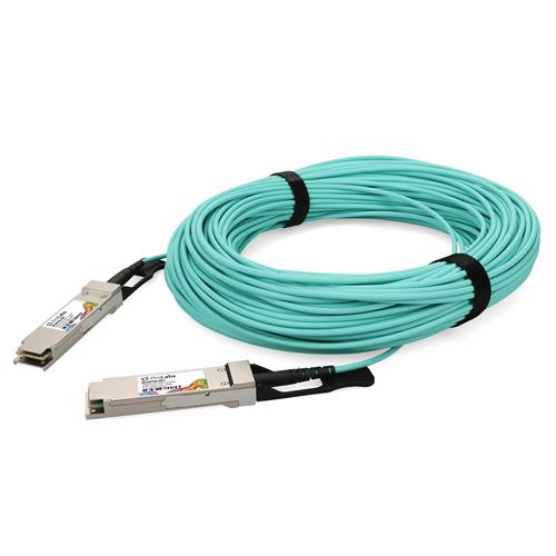 Picture of Mellanox® MC2207310-100 Compatible TAA Compliant 56GBase-AOC QSFP+ Active Optical Cable (850nm, MMF, 100m)