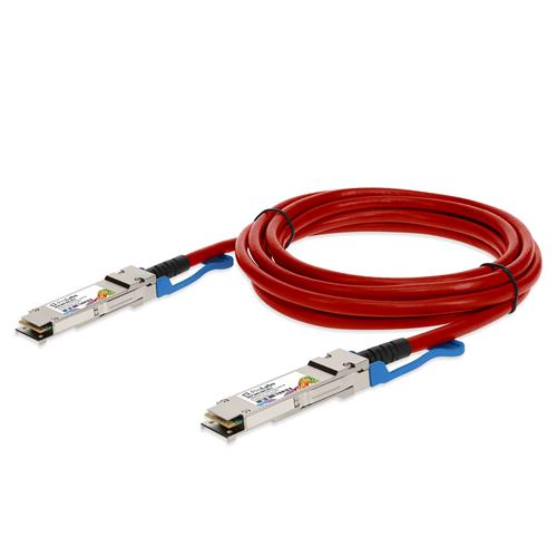 Picture for category Mellanox® MCP1600-C001 Compatible TAA Compliant 100GBase-CU QSFP28 Red Direct Attach Cable (Passive Twinax, 1m)