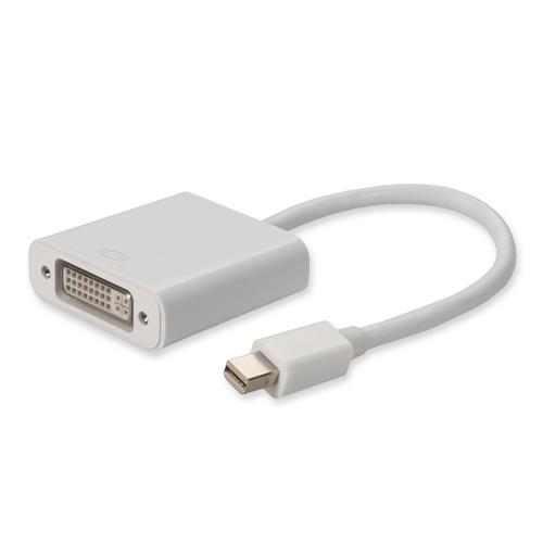 Picture of Mini-DisplayPort 1.1 Male to DVI-I (29 pin) Female White Adapter For Resolution Up to 1920x1200 (WUXGA)