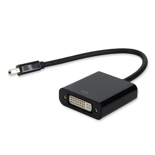 Picture of Mini-DisplayPort 1.1 Male to DVI-I (29 pin) Female Black Adapter For Resolution Up to 1920x1200 (WUXGA)