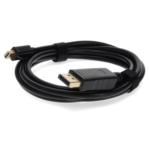 Picture of 6ft Mini-DisplayPort 1.1 Male to DisplayPort 1.2 Male Black Cable For Resolution Up to 3840x2160 (4K UHD)