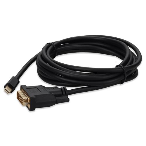 Picture of 10ft (3.1m) Mini-DisplayPort Male to DVI-D (24+1pin) Male Black Adapter Cable, up to 1080P, 60Hz,