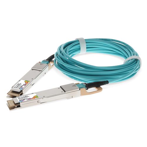 Picture of MSA and TAA 400GBase-AOC OSFP to OSFP (850nm, OM3, Aqua, 20m) CMIS 4.0 CDR