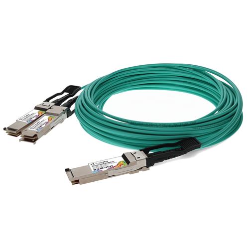 Picture of MSA and TAA Compliant 200G-AOC QSFP56 to 2xQSFP56 Infiniband HDR Active Optical Cable (850nm, MMF, 3m, LSZH)